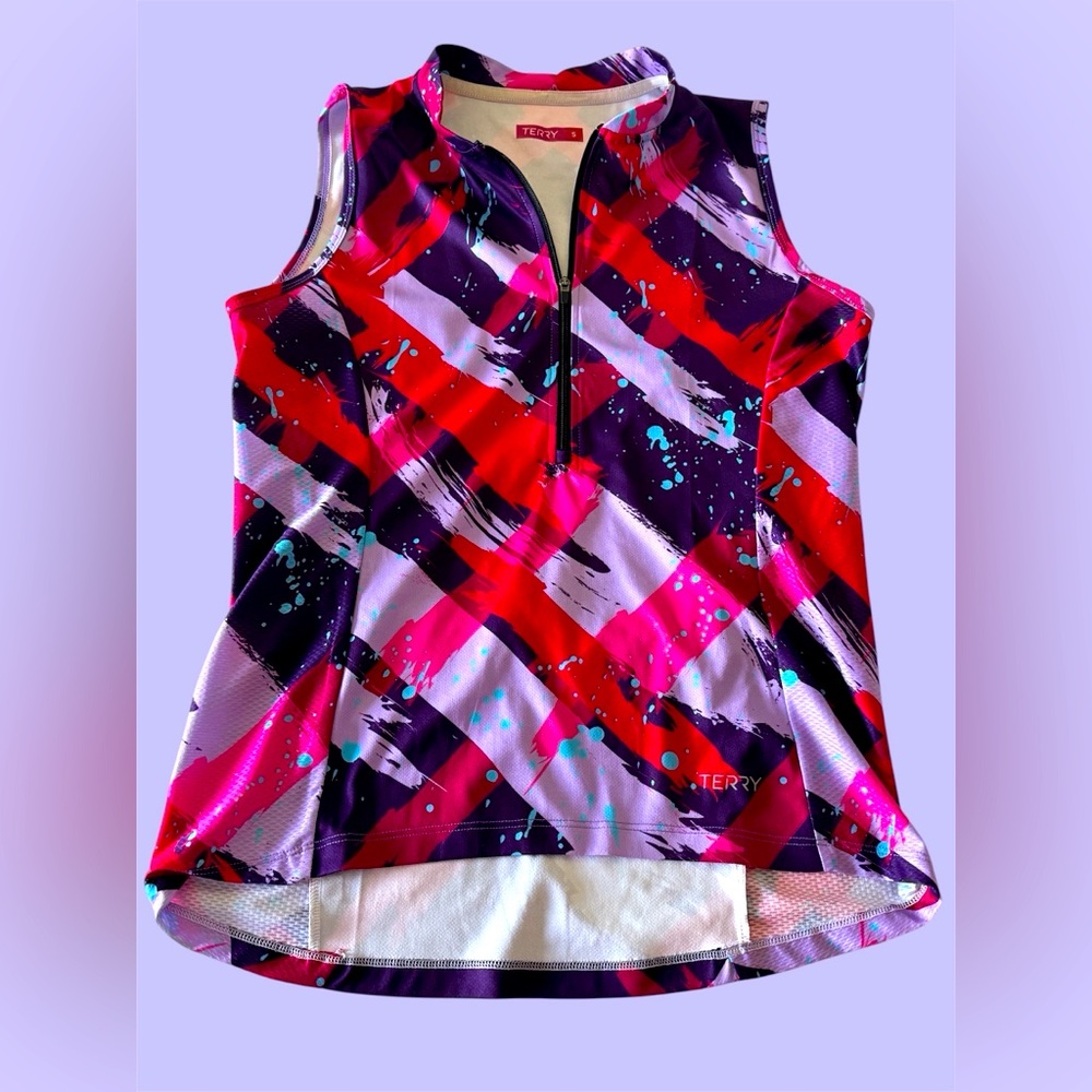 Terry Sleeveless Cycling Jersey in Size Small